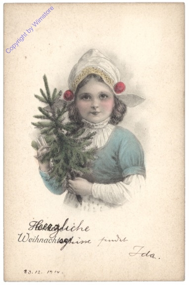 ak133872 Mädchen mit Zweig