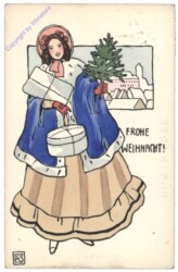 ak133923 Mädchen mit Baum