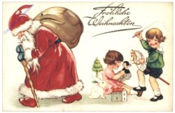 Weihnachtsmann besucht Kinder