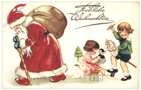 ak133936 Weihnachtsmann besucht Kinder