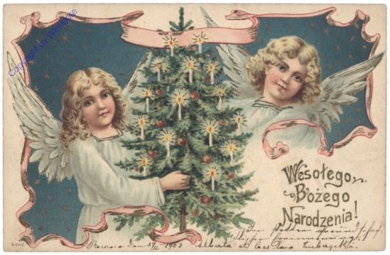 ak133972 Zwei Engerl mit Baum