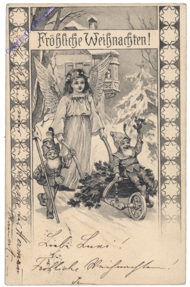 ak133988 Engerl mit Zwergen