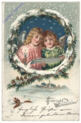 Zwei Engel musizieren - Weihnachten