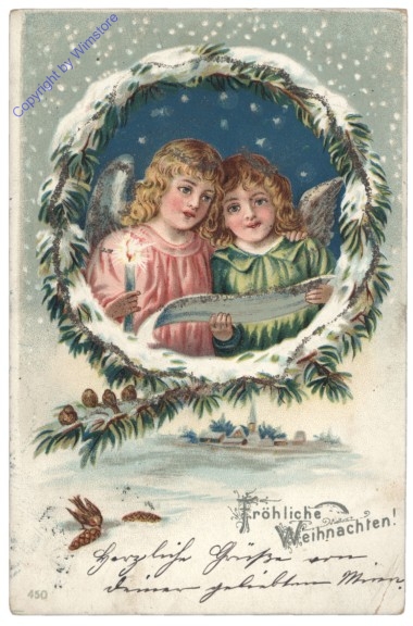 ak134003 Zwei Engel musizieren - Weihnachten