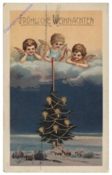 Engerl lassen Christbaum hinab