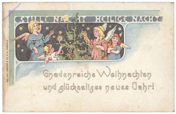 Engerl beim Schmücken