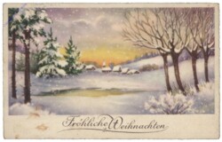 Verschneites Dörfchen