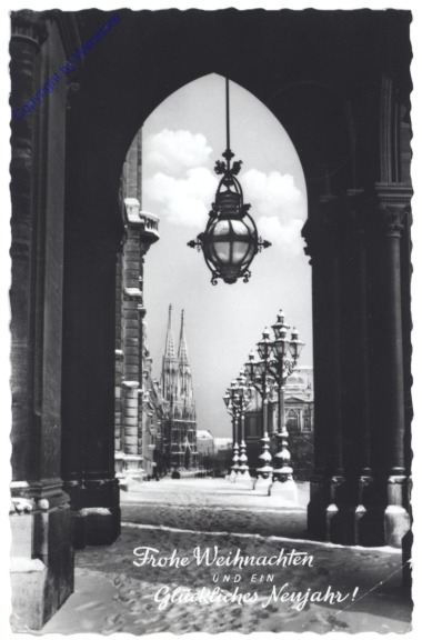 Wien, Blick zur Votivkirche, Frohe Weihnachten