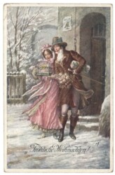 Pärchen mit Vogelkäfig