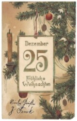 Kalenderblatt am Christbaum