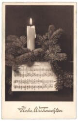 ak134304 Kerze mit Notenblatt