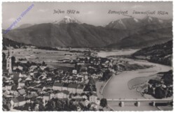 Bad Tölz, Blick auf die Isar und die Tiroler Berge