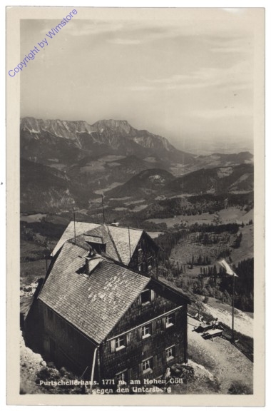 Berchtesgaden, Purtschellerhaus am Hohen Göll gegen den Untersberg