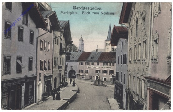 Berchtesgaden, Marktplatz, Blick zum Neuhaus