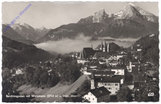 Berchtesgaden, mit Watzmann u. Stein. Meer