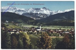 Garmisch-Partenkirchen, Partenkirchen mit Dreitorspitze im Wettersteingebirge
