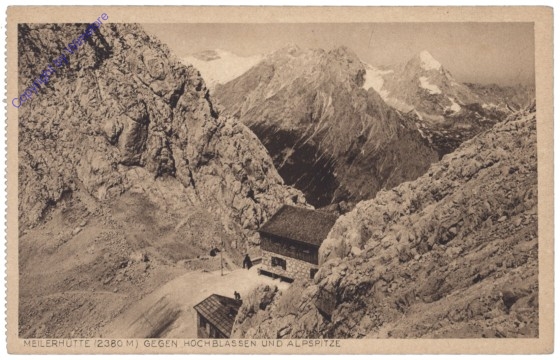 Garmisch-Partenkirchen, Meilerhütte gegen Hochblassen und Alpspitze