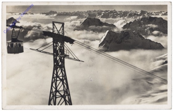 Garmisch-Partenkirchen, Zugspitzbahn, Gipfelbahn vom Schneefernerhaus