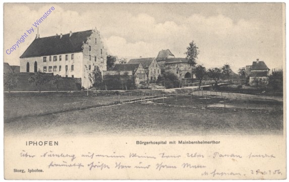 Iphofen, Bürgerhospital mit Mainbernheimerthor