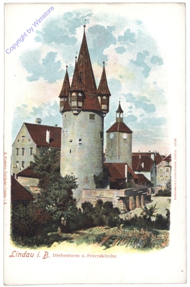 Lindau, Diebesturm u. Peterskirche