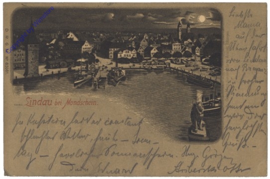 Lindau, bei Mondschein