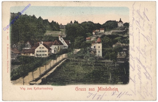 ak134766 Mindelheim, Weg zum Katharinenberg