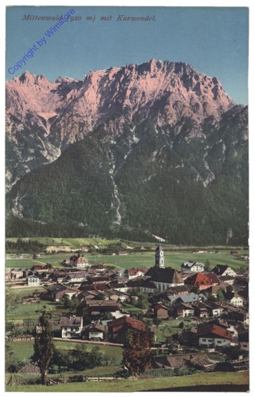 ak134779 Mittenwald, mit Karwendel