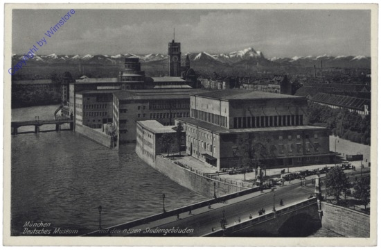 München, Deutsches Museum mit den neuen Studiergebäuden