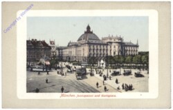 München, Justizpalast und Karlsplatz