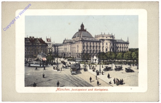 ak134848 München, Justizpalast und Karlsplatz