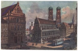 München, Neuhauserstraße mit St. Michaelshofkirche und Polizeigebäude