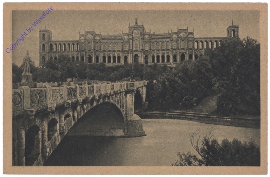 München, Maximilianeum mit Maximiliansbrücke