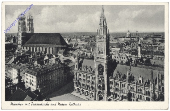 München, Frauenkirche und Neues Rathaus