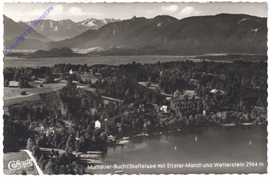 ak135001 Murnau am Staffelsee, Murnauer-Bucht mit Ettaler-Mandl und Wetterstein