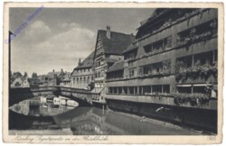 Nürnberg, Pegnitzpartie an der Fleischbrücke