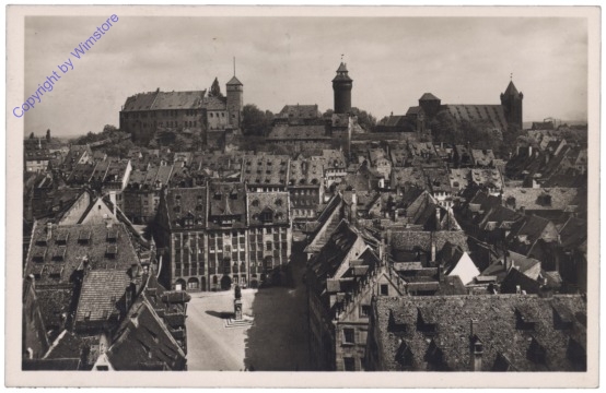 Nürnberg, Blick von der Sebalduskirche zur Burg