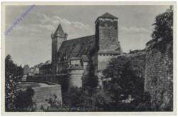 Nürnberg, Kaiserstallung mit fünfeckigem Turm
