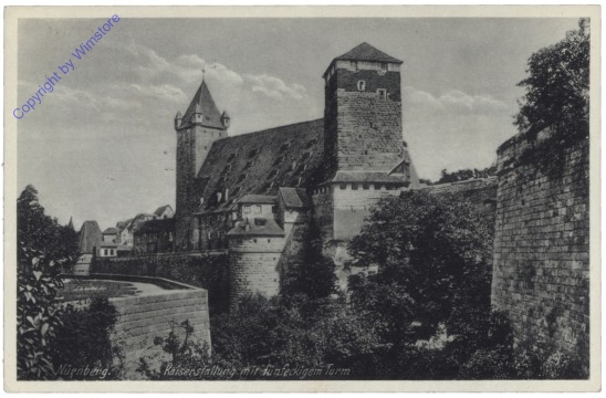 Nürnberg, Kaiserstallung mit fünfeckigem Turm