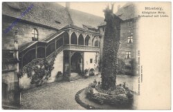 Nürnberg, Königliche Burg, Schlosshof mit Linde