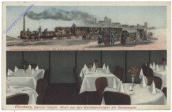 Nürnberg, Sterntor Hospiz. Motiv aus den Wandbemalungen des Speisesaals