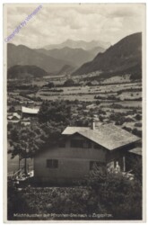 Pfronten, Milchhäuschen mit Pfronten-Steinach u. Zugspitze