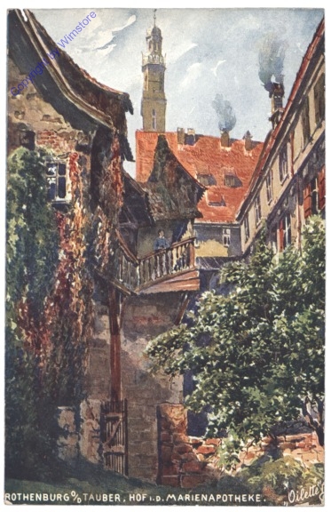ak135281 Rothenburg ob der Tauber, Hof i.d. Marienapotheke