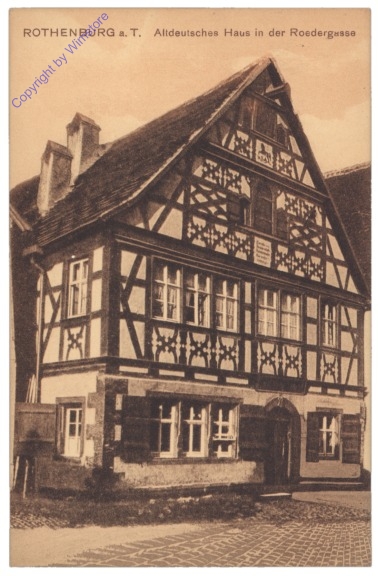 ak135286 Rothenburg ob der Tauber, Altdeutsches Haus in der Roedergasse