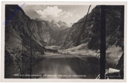 Schönau am Königsee, Blick vom Schrainbachweg auf Saletalpe, Obersee und Teufelshörner