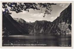 Schönau am Königsee, Königssee vom Malerwinkel mit Steinernem Meer und Schönfeldspitze