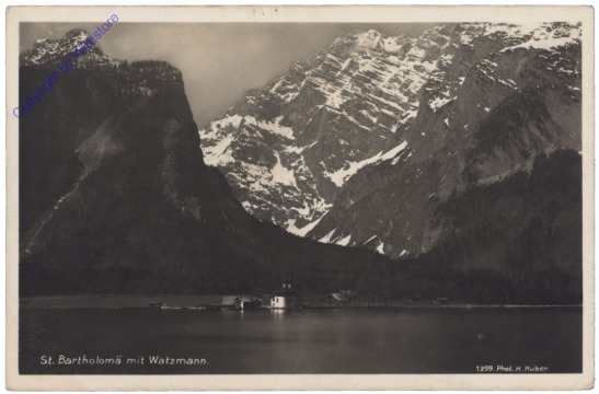 Schönau am Königsee, St. Bartholomä mit Watzmann
