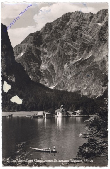 Schönau am Königsee, St. Bartholomä am Königssee mit Watzmann