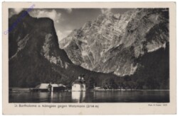 Schönau am Königsee, St. Bartholomä am Königssee gegen Watzmann