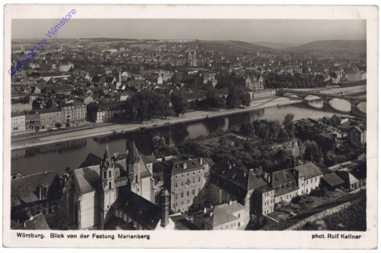 ak135493 Würzburg, Blick von der Festung Marienberg