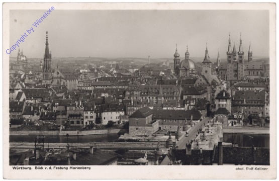 ak135494 Würzburg, Blick von der Festung Marienberg
